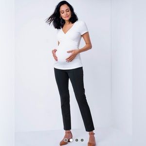 Seraphine Maternity Slim Fit Pants, Black - Size 4